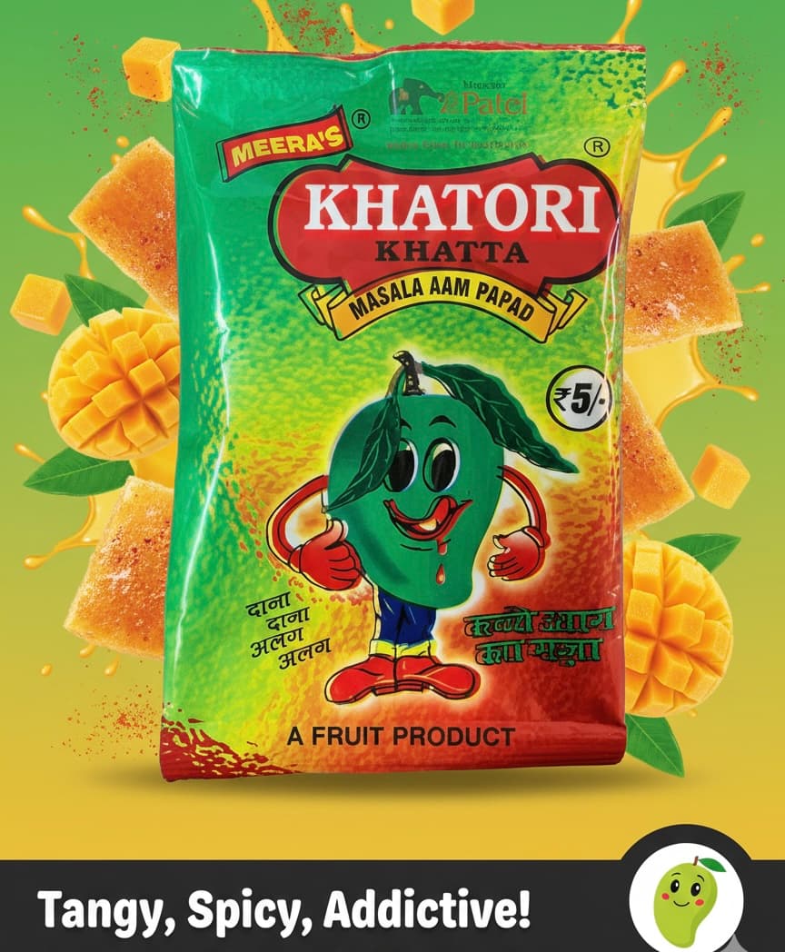 Khatori Aampapd Pack of 30 | Sweet and Tangy Mango Leathers | Traditional Sun-Dried Pulp — view 1