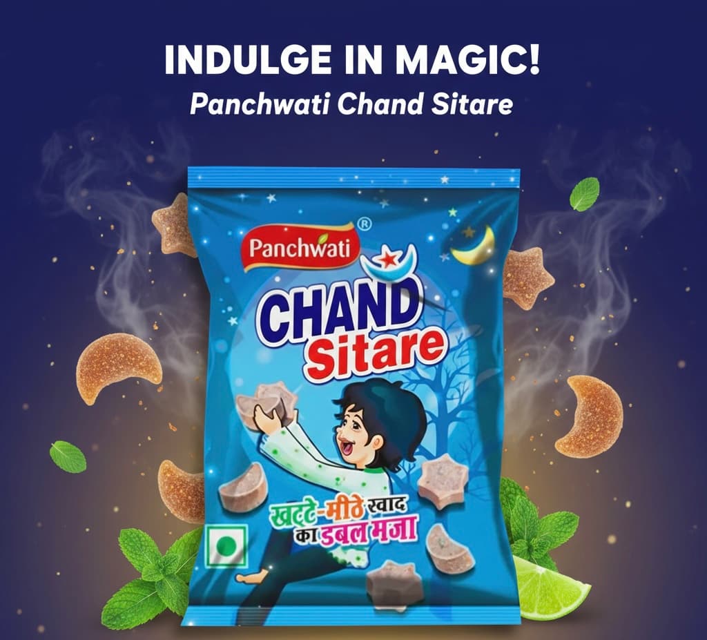 Chand Sitare  | Pack of 10 | Traditional Nostalgic Snack | Crunchy & Sweet Multi-Color Gems — view 1