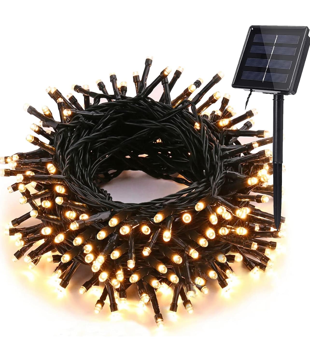 Solar String Lights | 72.1ft (22m) | 200 High-Density LEDs | 8-Mode Large Capacity Solar Battery — view 1